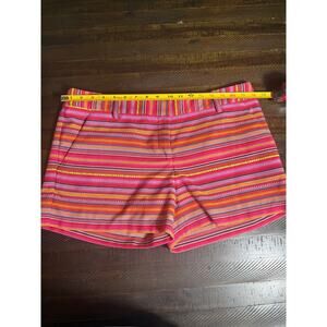 Cowgirl Justice Tequila Sunrise Pink Red Yellow Striped Shorts Size Large